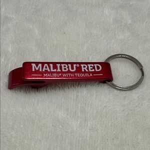 2 Malibu Red Bottle Opener Keychains